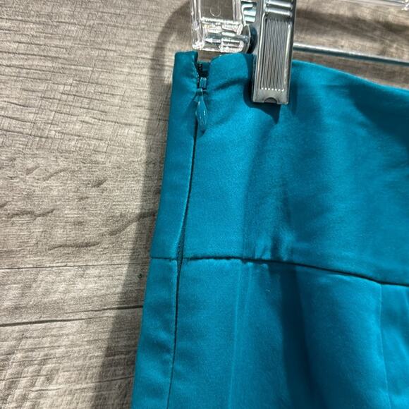The Limited Teal lined Skirt with Pockets, side Zipper. - Picture 4 of 7